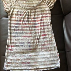 CDR Gray Fitted Cherub Stripes Angel T-shirt